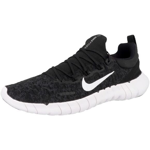 NWT NIKE Men's Free Rn 5,0 2021 Running Shoe, Black White Dk Smoke Grey,8 - Picture 1 of 7